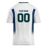 Custom White & Navy Blue Colors Design Sports Football Jersey FT01SS020218