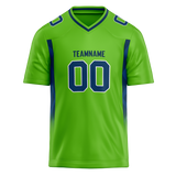 Custom Green & Navy Blue Colors Design Sports Football Jersey FT01SS041418