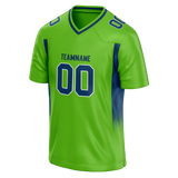 Custom Green & Navy Blue Colors Design Sports Football Jersey FT01SS041418