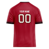 Custom Maroon & Black Colors Design Sports Football Jersey FT01TBB010801