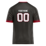 Custom Brown & Maroon Colors Design Sports Football Jersey FT01TBB030708