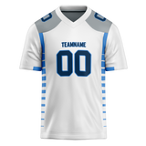 Custom White & Light Blue Colors Design Sports Football Jersey FT01TT020221