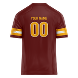 Custom Maroon & Gold Colors Design Sports Football Jersey FT01WC010813