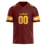 Custom Maroon & Gold Colors Design Sports Football Jersey FT01WC010813