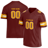 Custom Maroon & Gold Colors Design Sports Football Jersey FT01WC010813