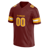 Custom Maroon & Gold Colors Design Sports Football Jersey FT01WC010813