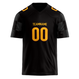 Custom Black & Gold Colors Design Sports Football Jersey FT01WC030113