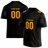 Custom Black & Gold Colors Design Sports Football Jersey