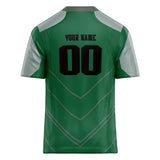 Custom Unisex Kelly Green & Black Pattern Football Jersey