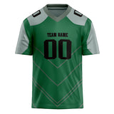 Custom Unisex Kelly Green & Black Pattern Football Jersey