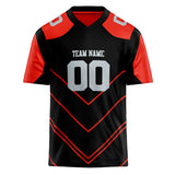 Custom Unisex Black & Red Pattern Football Jersey