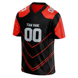 Custom Unisex Black & Red Pattern Football Jersey