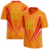 Custom Unisex Orange & Yellow Pattern Football Jersey