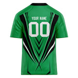 Custom Unisex Green & White Pattern Football Jersey