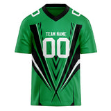 Custom Unisex Green & White Pattern Football Jersey