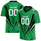 Custom Unisex Green & White Pattern Football Jersey