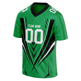 Custom Unisex Green & White Pattern Football Jersey