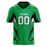 Custom Unisex Green & White Pattern Football Jersey