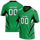 Custom Unisex Green & White Pattern Football Jersey