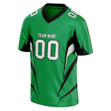 Custom Unisex Green & White Pattern Football Jersey