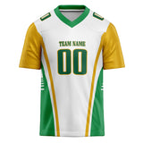 Custom Unisex White & Green Pattern Football Jersey