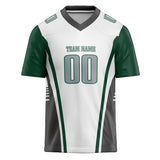 Custom Unisex White & Gray Pattern Football Jersey