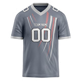 Custom Unisex Gray & White Pattern Football Jersey