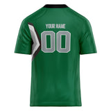 Custom Unisex Green & Gray Pattern Football Jersey