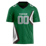 Custom Unisex Green & Gray Pattern Football Jersey