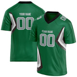 Custom Unisex Green & Gray Pattern Football Jersey