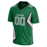 Custom Unisex Green & Gray Pattern Football Jersey