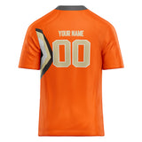 Custom Unisex Orange & Cream Pattern Football Jersey