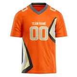 Custom Unisex Orange & Cream Pattern Football Jersey