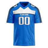 Custom Unisex Blue & White Pattern Football Jersey