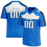 Custom Unisex Blue & White Pattern Football Jersey