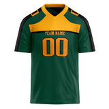 Custom Unisex Green & Gold Pattern Football Jersey