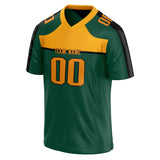 Custom Unisex Green & Gold Pattern Football Jersey