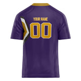 Custom Unisex Purple & Gold Pattern Football Jersey