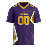 Custom Unisex Purple & Gold Pattern Football Jersey