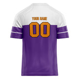 Custom Unisex Purple & White Pattern Football Jersey