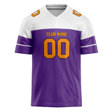 Custom Unisex Purple & White Pattern Football Jersey