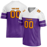 Custom Unisex Purple & White Pattern Football Jersey