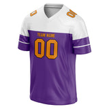 Custom Unisex Purple & White Pattern Football Jersey