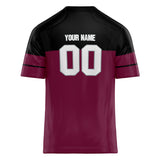 Custom Unisex Crimson & Black Pattern Football Jersey