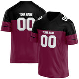 Custom Unisex Crimson & Black Pattern Football Jersey