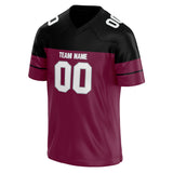 Custom Unisex Crimson & Black Pattern Football Jersey