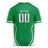 Custom Unisex Green & White Pattern Football Jersey