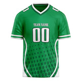 Custom Unisex Green & White Pattern Football Jersey