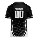 Custom Unisex Black & White Pattern Football Jersey