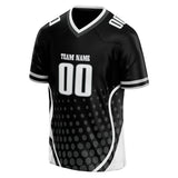 Custom Unisex Black & White Pattern Football Jersey